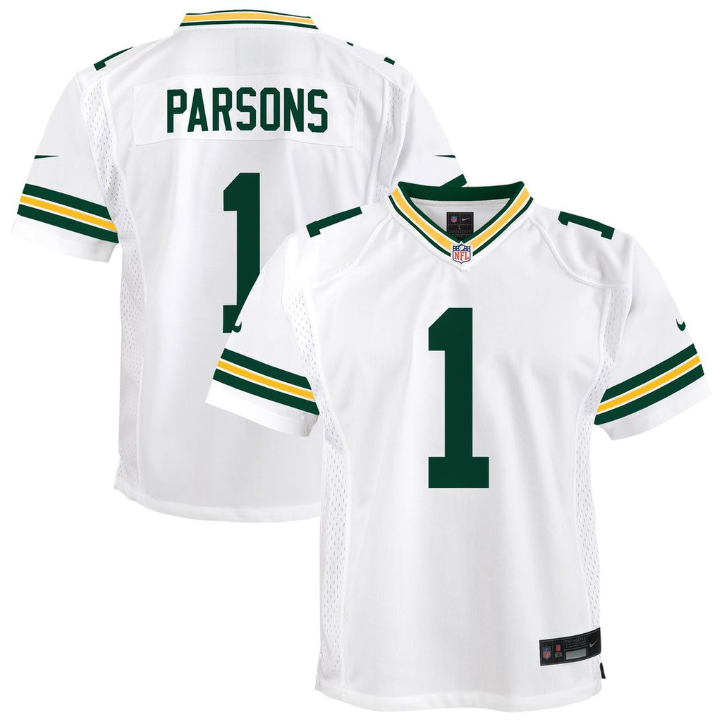 Micah Parsons Green Bay Packers Youth White Game Jersey - White