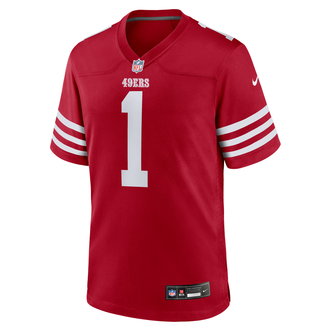 Number 1 Dad San Francisco 49ers Game Jersey - Scarlet