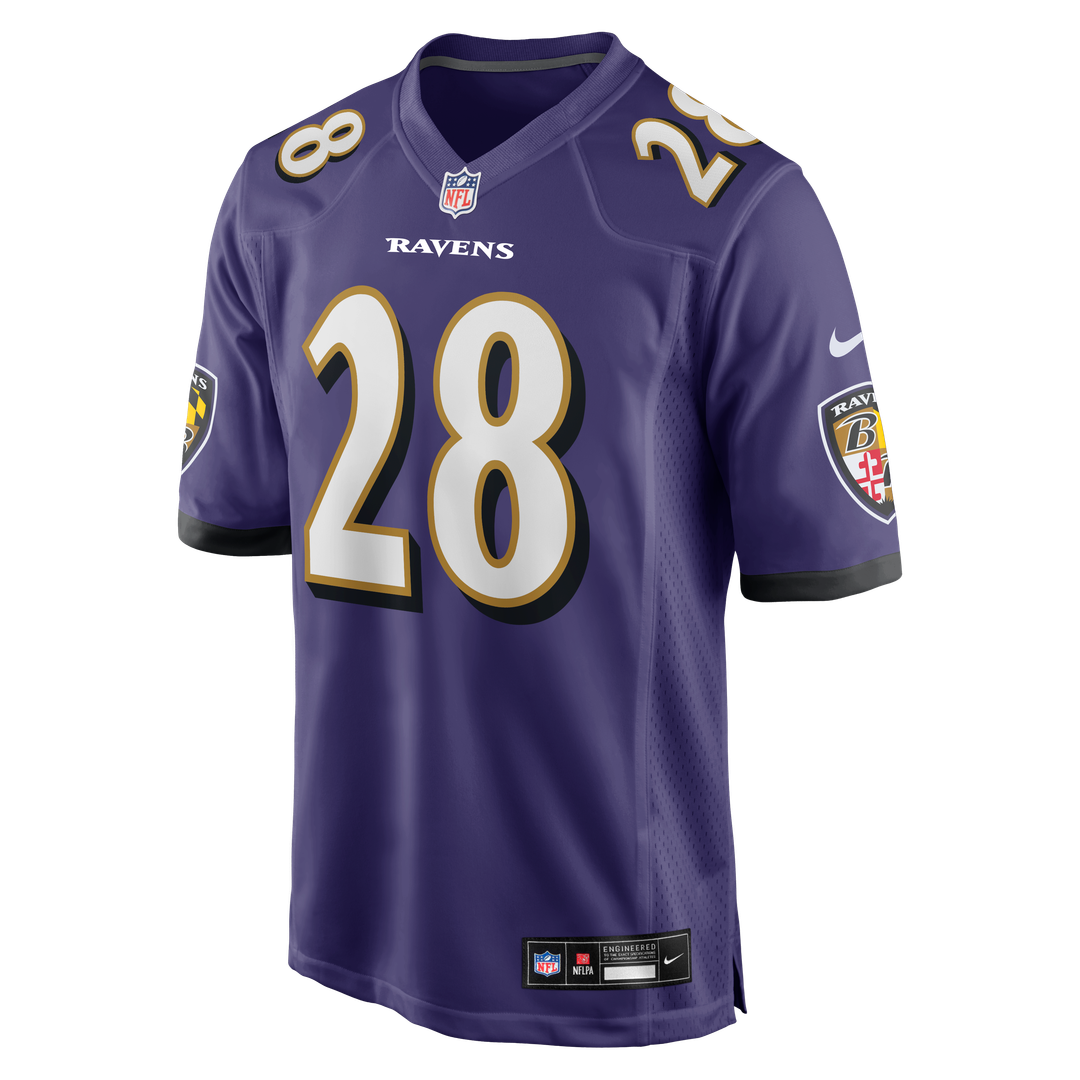 Taven Bryan Baltimore Ravens Team Game Jersey - Purple