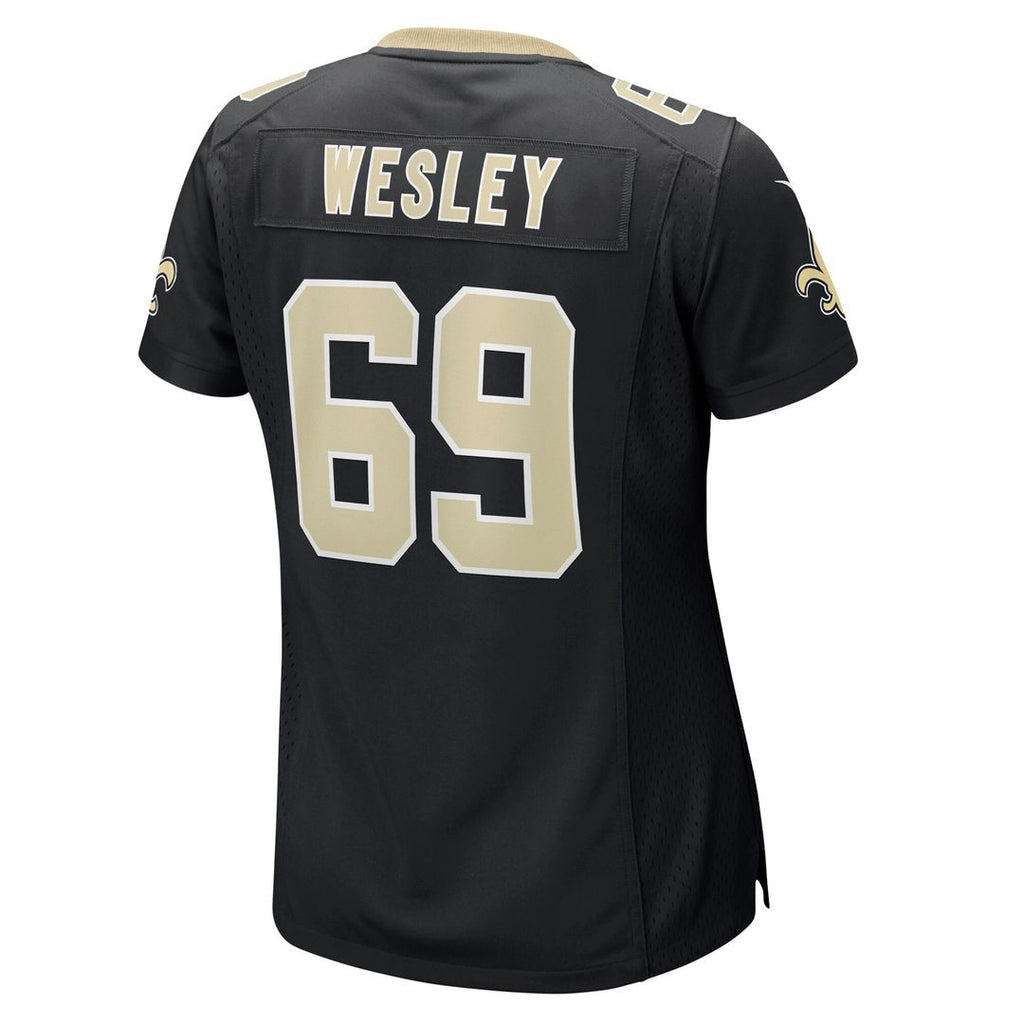 Barry Wesley New Orleans Saints Women's Team Game Jersey - Black