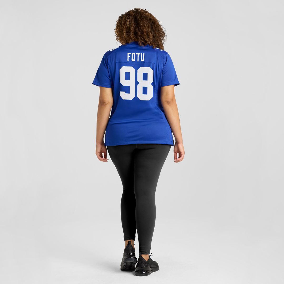 Leki Fotu New York Giants Women's Team Game Jersey - Royal