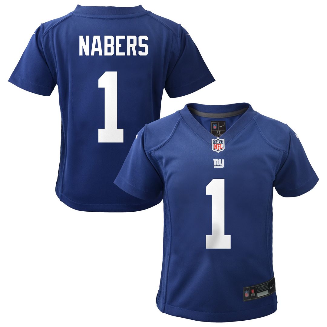 Malik Nabers New York Giants Preschool Team Player Game Jersey - Royal