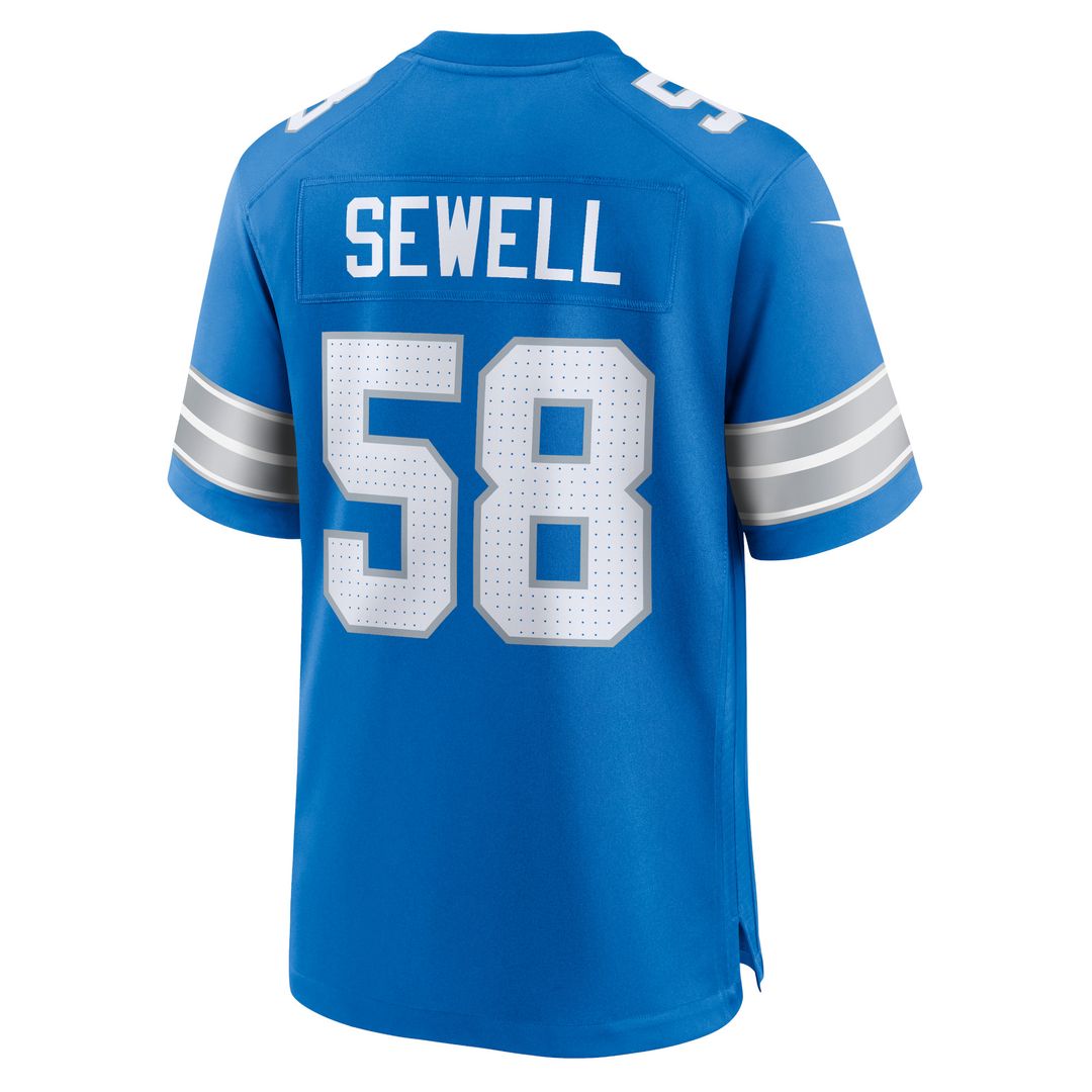 Penei Sewell Detroit Lions Game Jersey - Blue