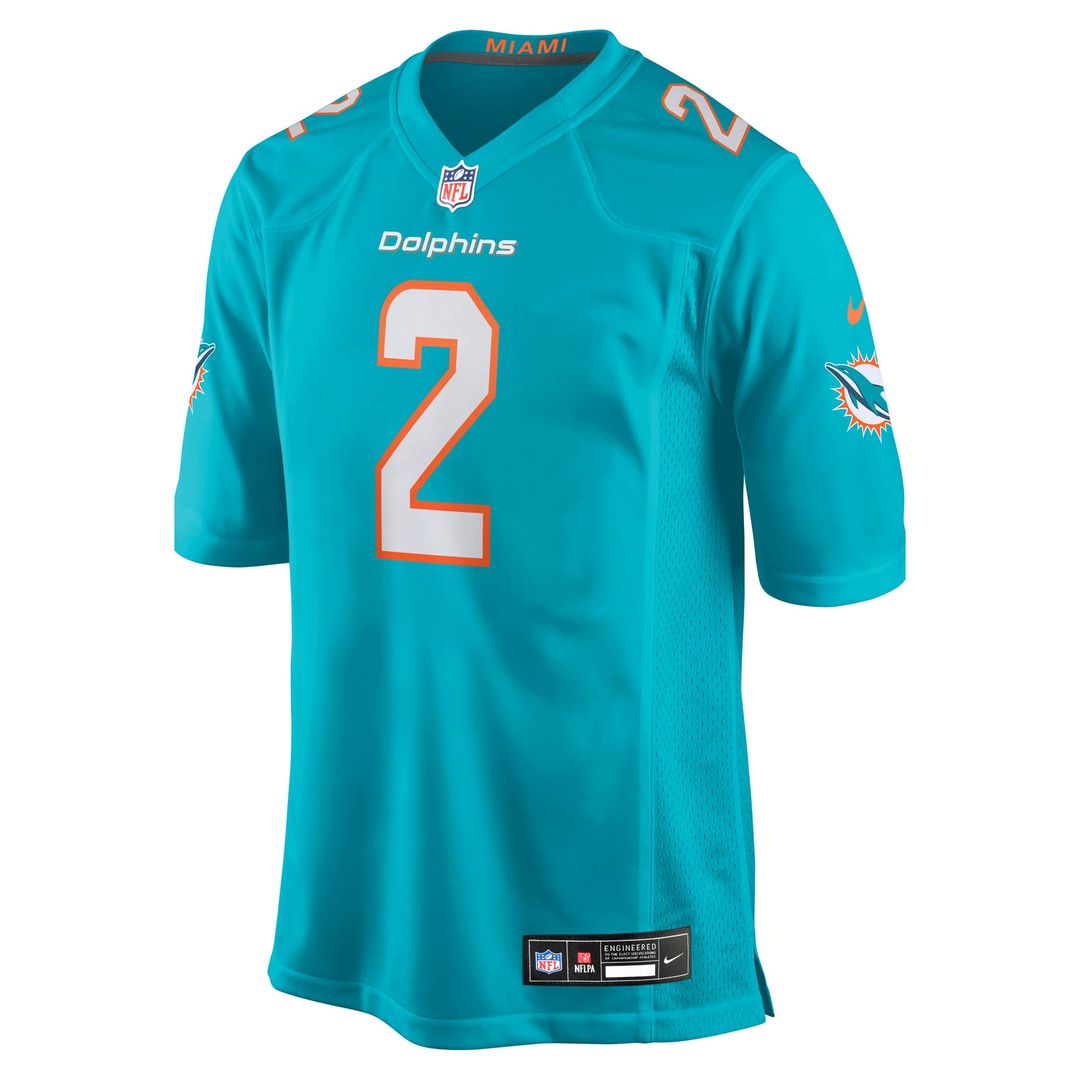 Malik Willis Miami Dolphins Game Jersey - Aqua