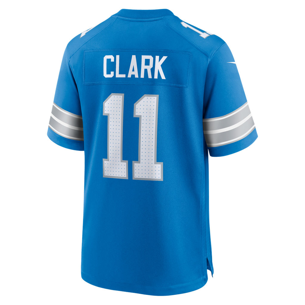 Damone Clark Detroit Lions Team Game Jersey - Blue