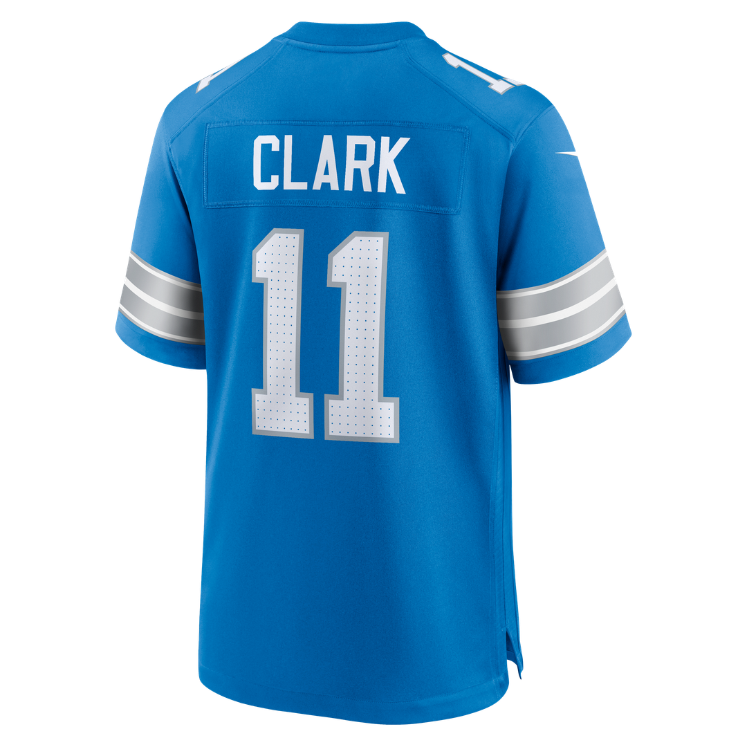 Damone Clark Detroit Lions Team Game Jersey - Blue