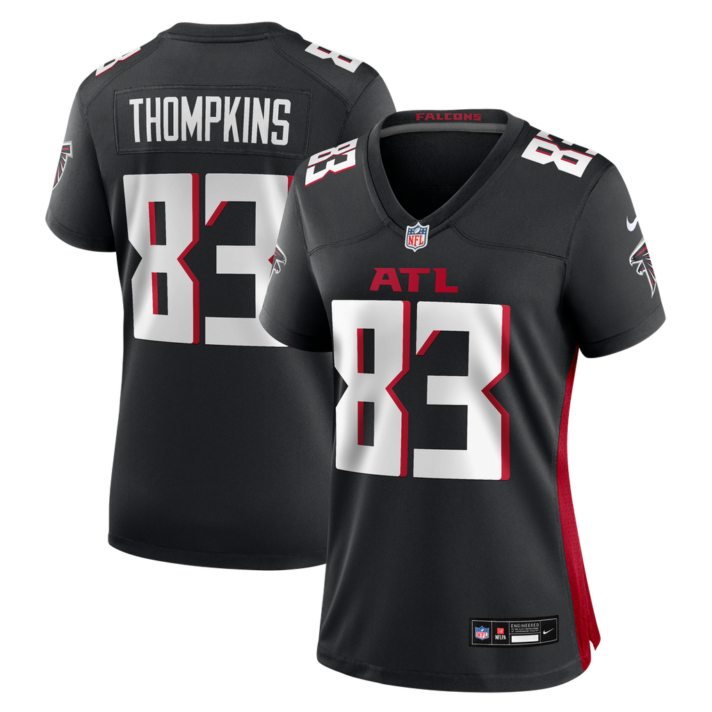 Deven Thompkins Atlanta Falcons Women's Team Game Jersey - Black