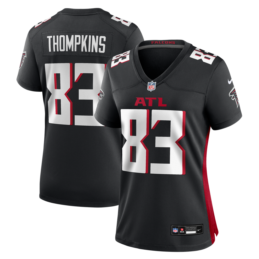 Deven Thompkins Atlanta Falcons Women's Team Game Jersey - Black