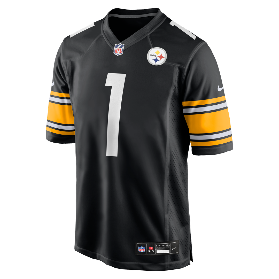 Number 1 Dad Pittsburgh Steelers Game Jersey - Black