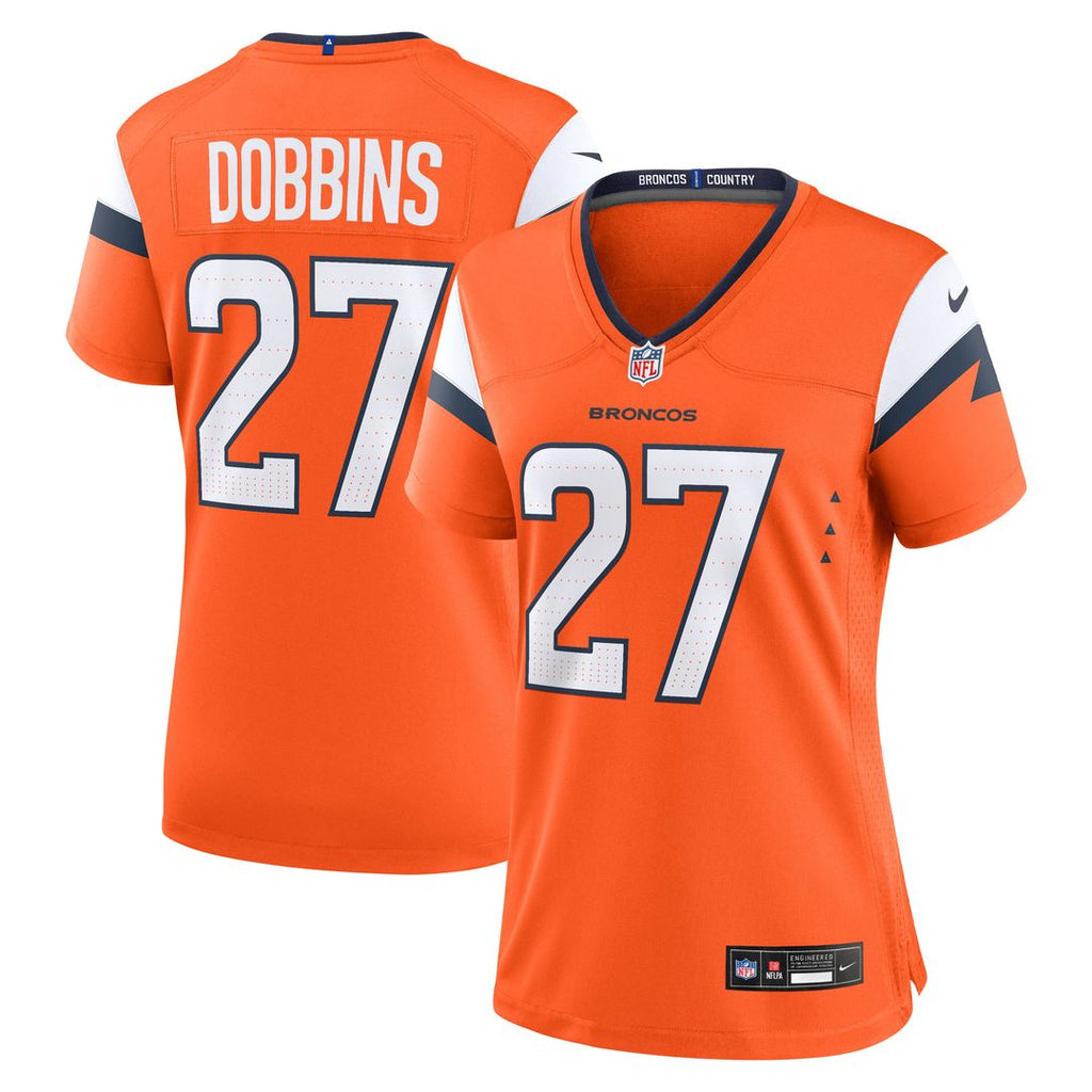 J.K. Dobbins Denver Broncos Women's Team Game Jersey - Orange