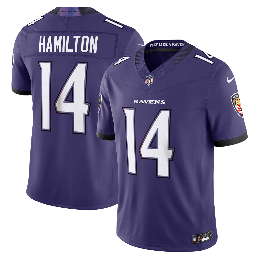 Kyle Hamilton Baltimore Ravens Vapor F.U.S.E. Stitched Limited Jersey - Purple