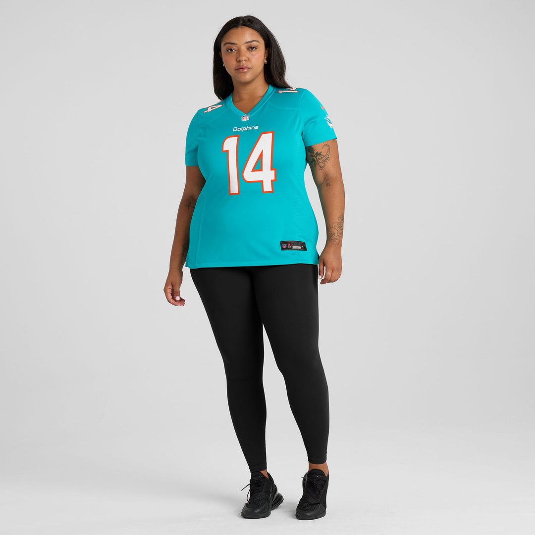 Quinn Ewers Miami Dolphins Women's Team Game Jersey - Aqua
