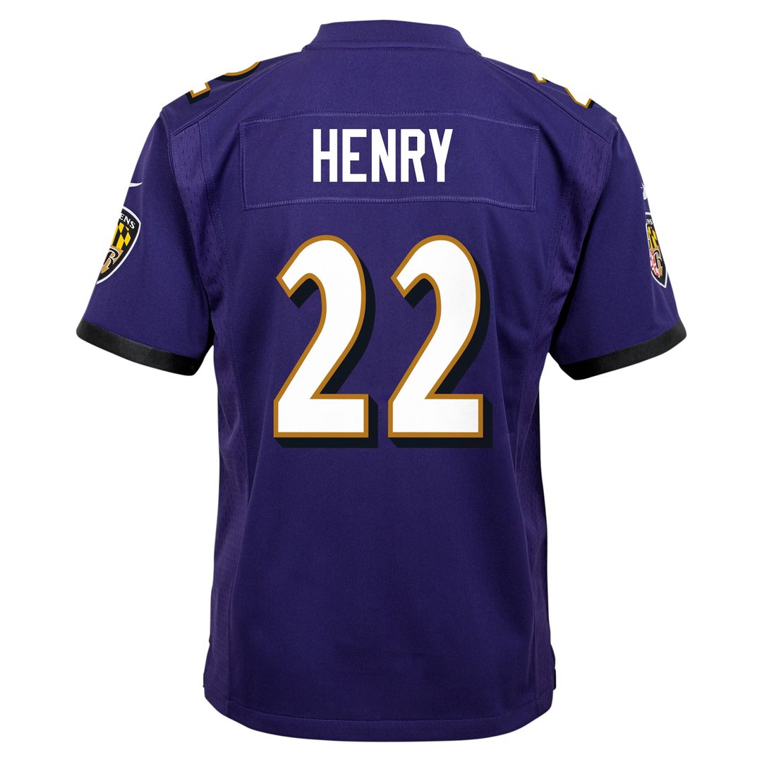 Derrick Henry Baltimore Ravens Youth Game Jersey - Purple