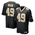 Zach Wood New Orleans Saints Game Jersey - Black