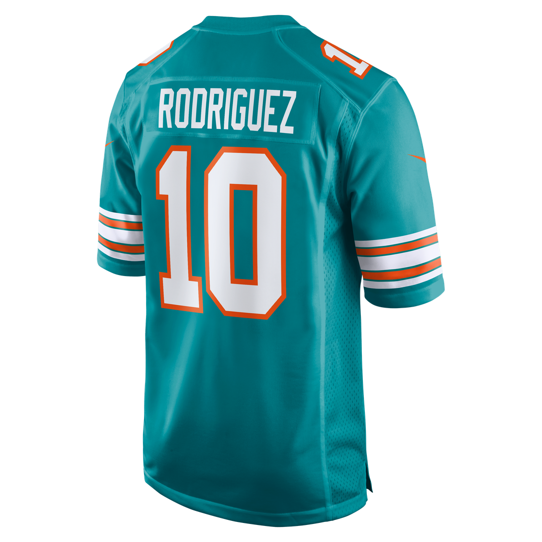 Jacob Rodriguez Miami Dolphins Alternate Game Jersey - Aqua