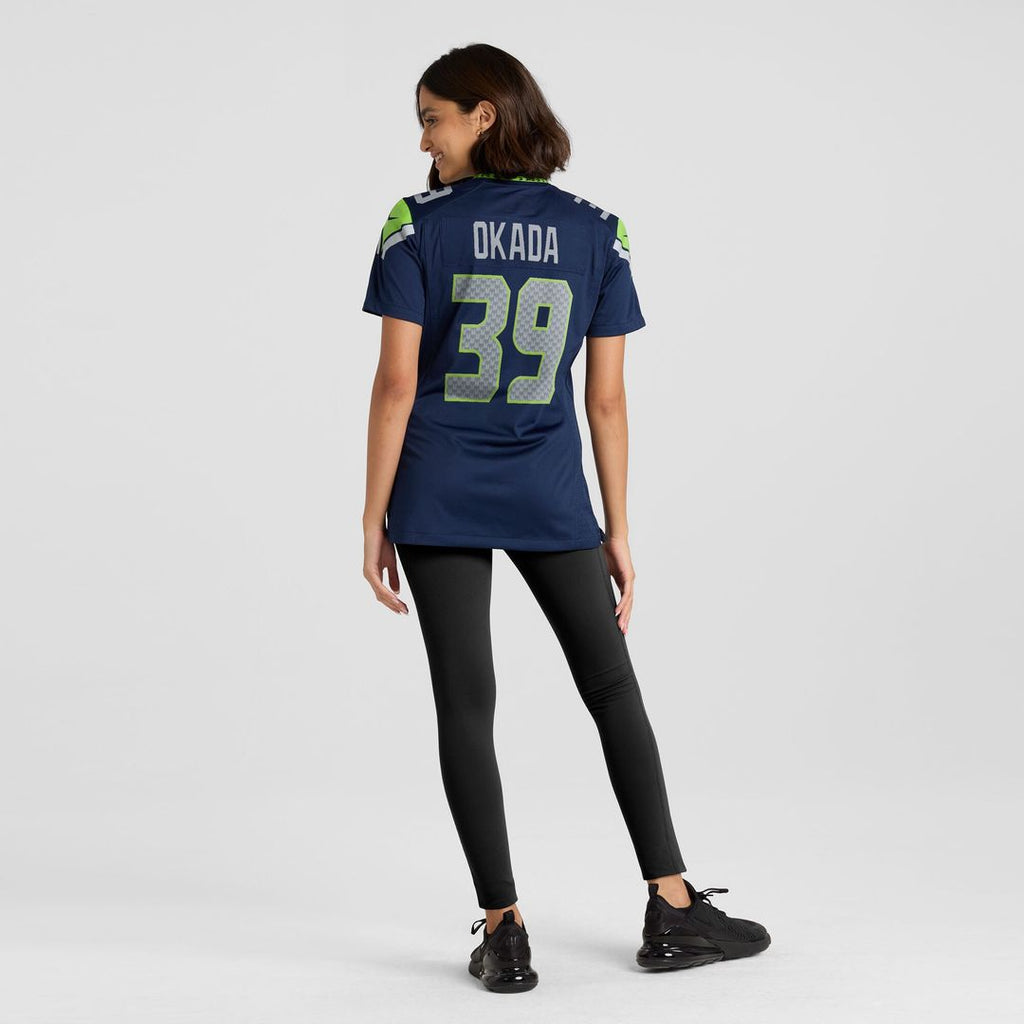 Ty Okada Seattle Seahawks Women's Team Game Jersey - College Navy
