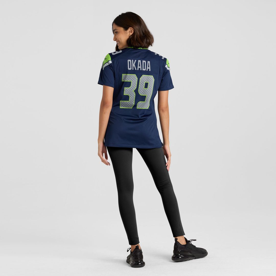 Ty Okada Seattle Seahawks Women's Team Game Jersey - College Navy