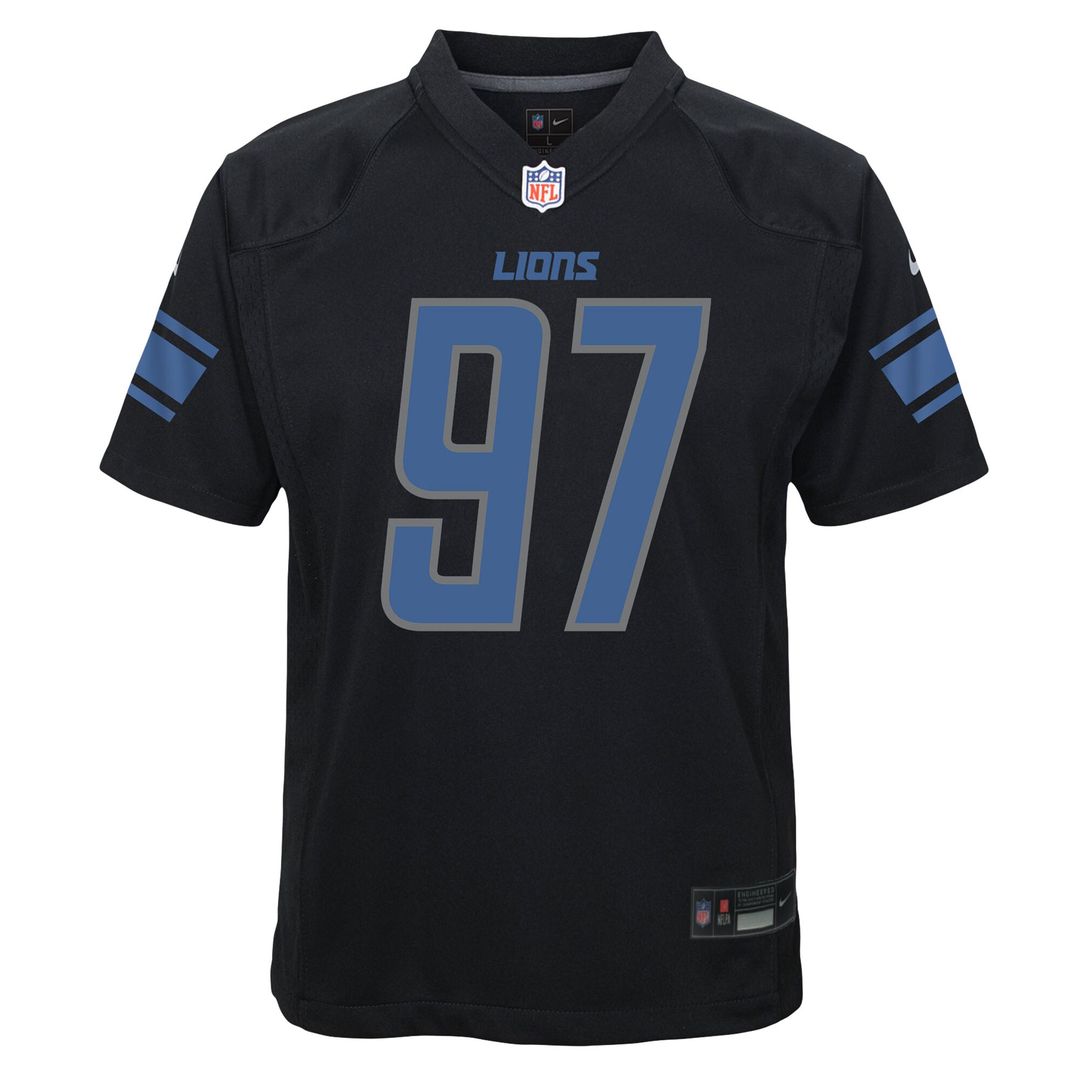 Aidan Hutchinson Detroit Lions Youth Game Jersey - Black