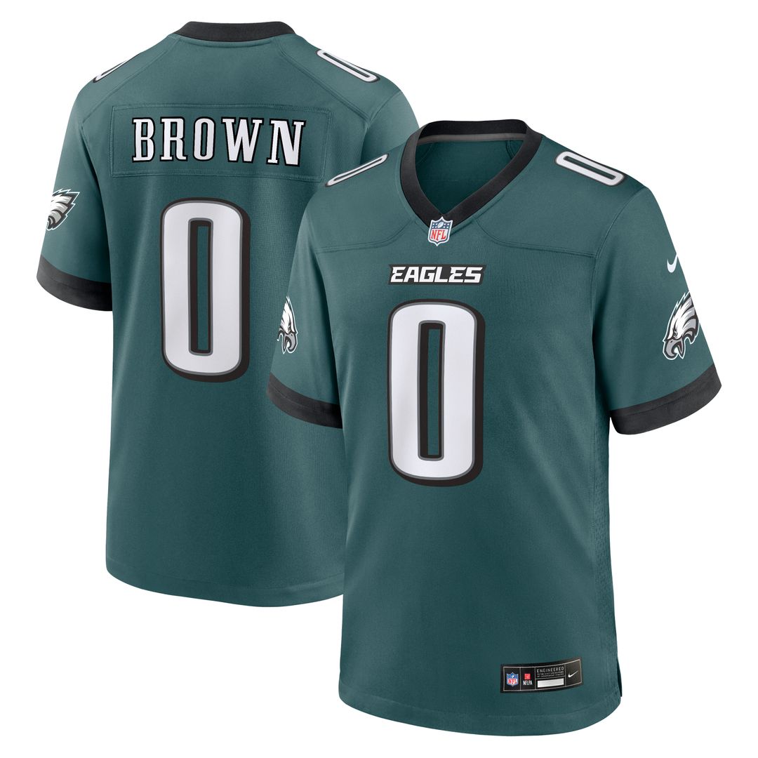 Marquise Brown Philadelphia Eagles Team Game Jersey - Midnight Green