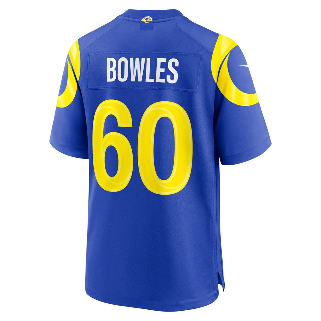 Wyatt Bowles Los Angeles Rams Team Game Jersey - Royal