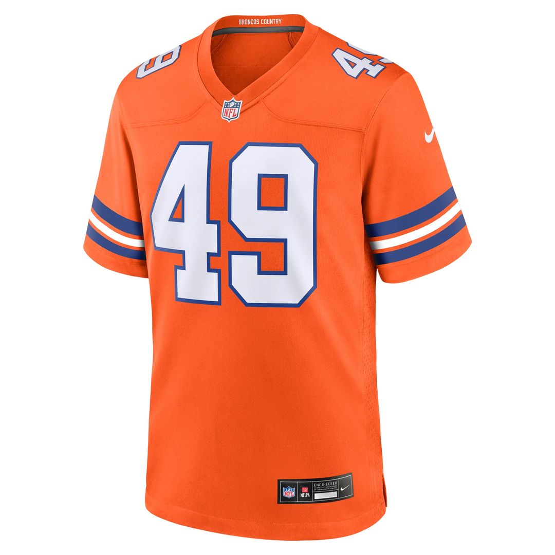 Alex Singleton Denver Broncos Alternate Game Jersey - Orange