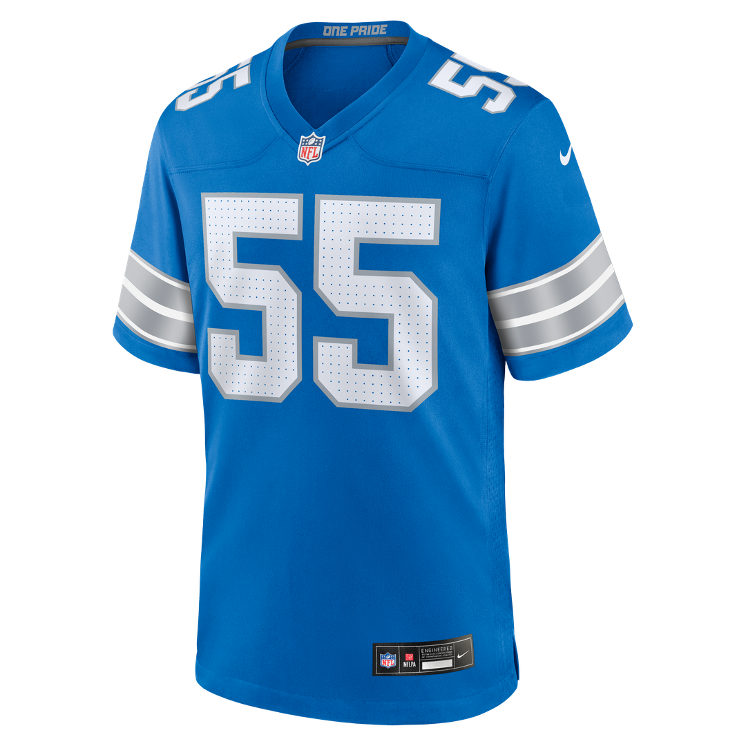 Derrick Barnes Detroit Lions Team Game Jersey - Blue