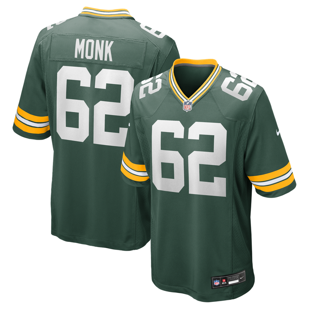 Jacob Monk Green Bay Packers Game Jersey - Green
