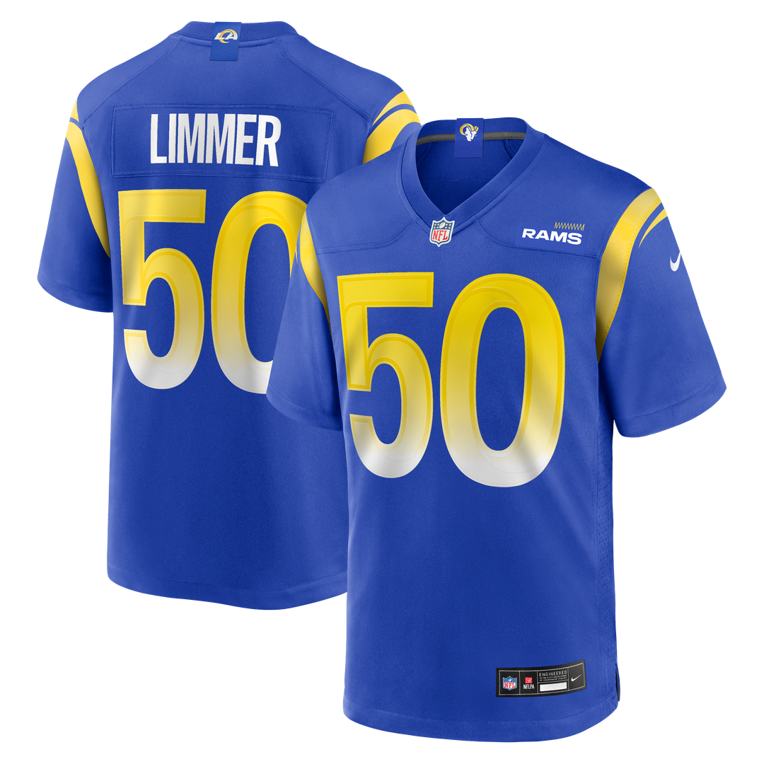 Beaux Limmer Los Angeles Rams Team Game Jersey - Royal