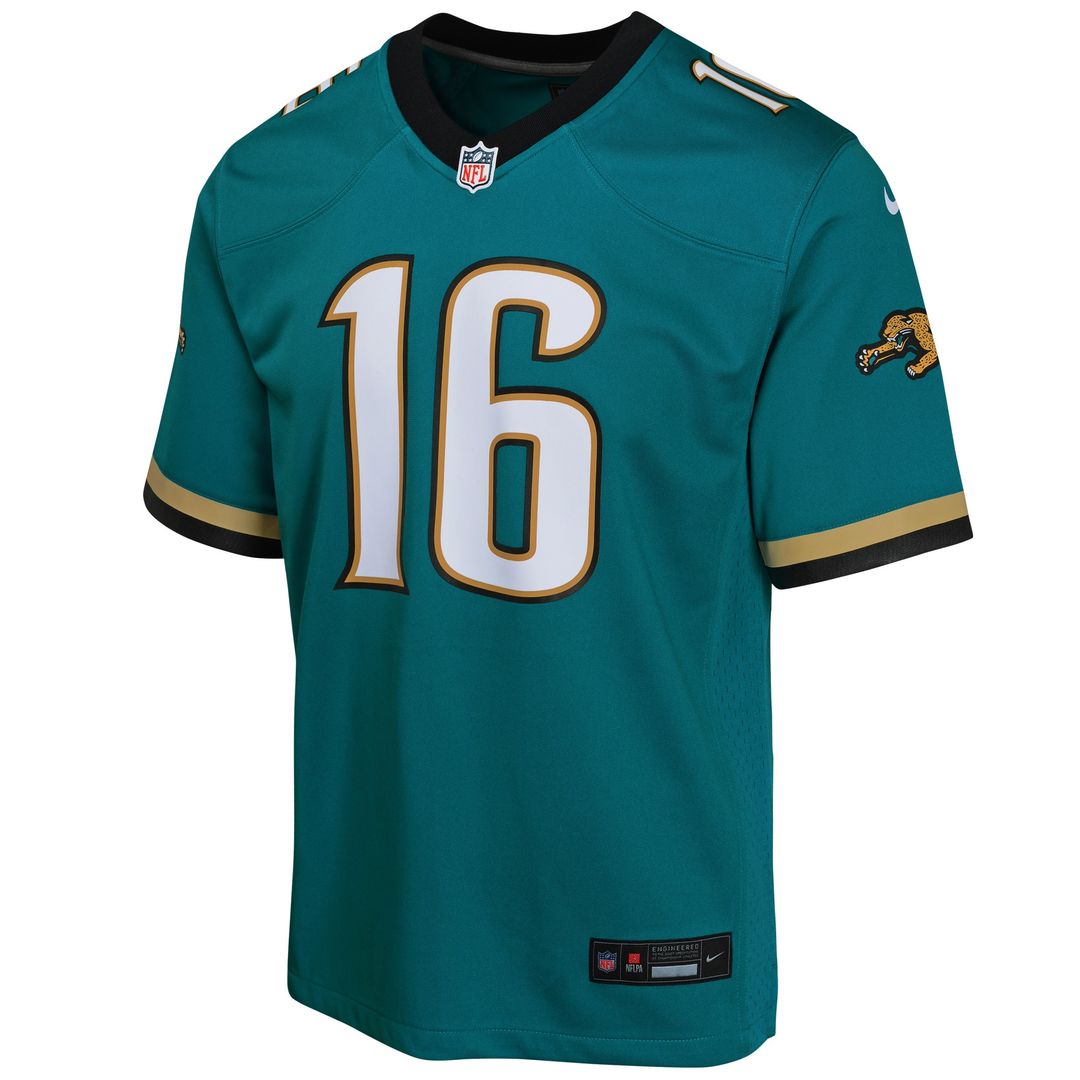 Trevor Lawrence Jacksonville Jaguars Youth Game Jersey - Teal