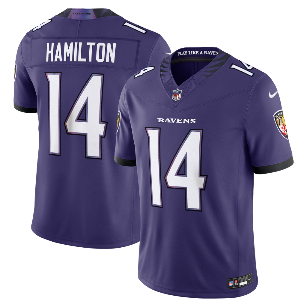 Kyle Hamilton Baltimore Ravens Vapor F.U.S.E. Stitched Limited Jersey - Purple