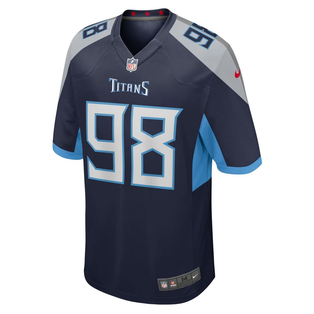 Jeffery Simmons Tennessee Titans Game Jersey - Navy