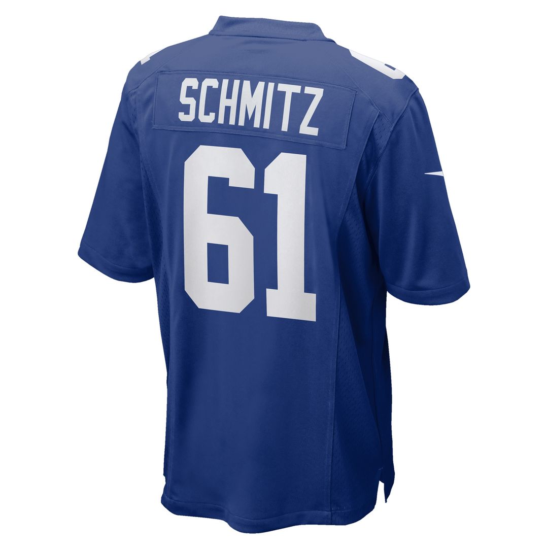 John Michael Schmitz New York Giants Team Game Jersey - Royal