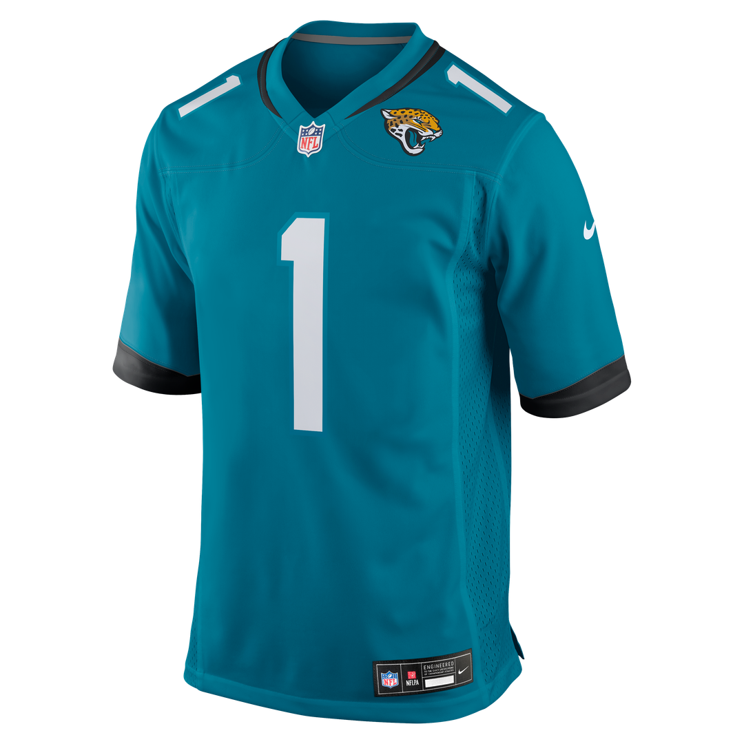 Number 1 Groom Jacksonville Jaguars Game Jersey - Teal