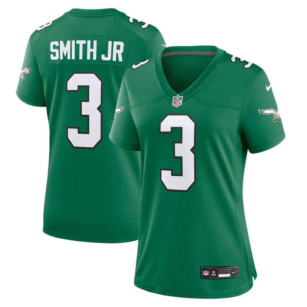 Nolan Smith Philadelphia Eagles Women's Alternate Game Jersey - Kelly Green