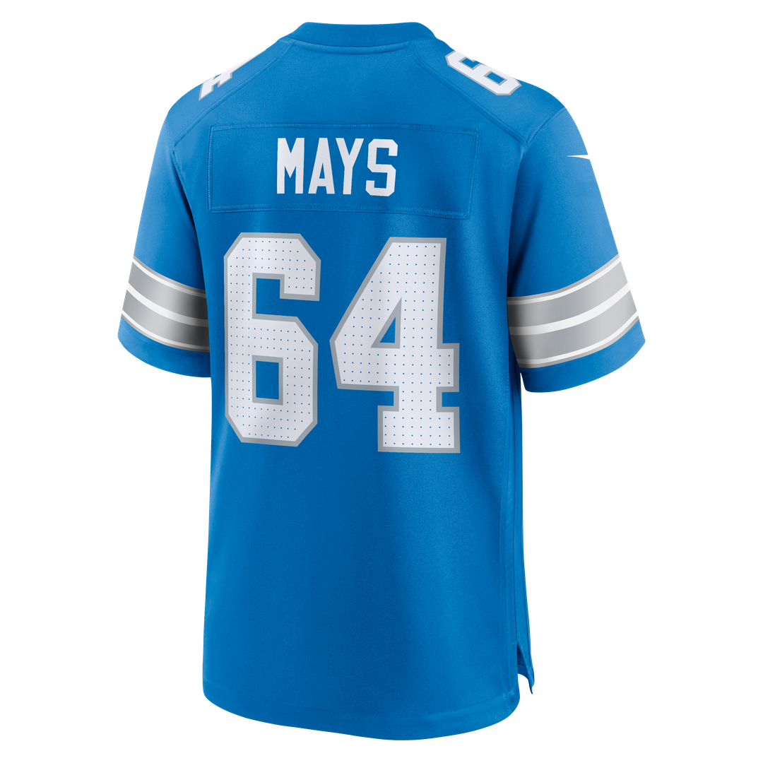 Cade Mays Detroit Lions Team Game Jersey - Blue