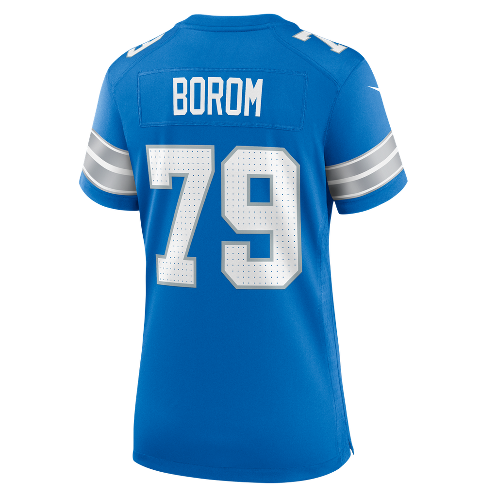 Larry Borom Detroit Lions Women's Team Game Jersey - Blue