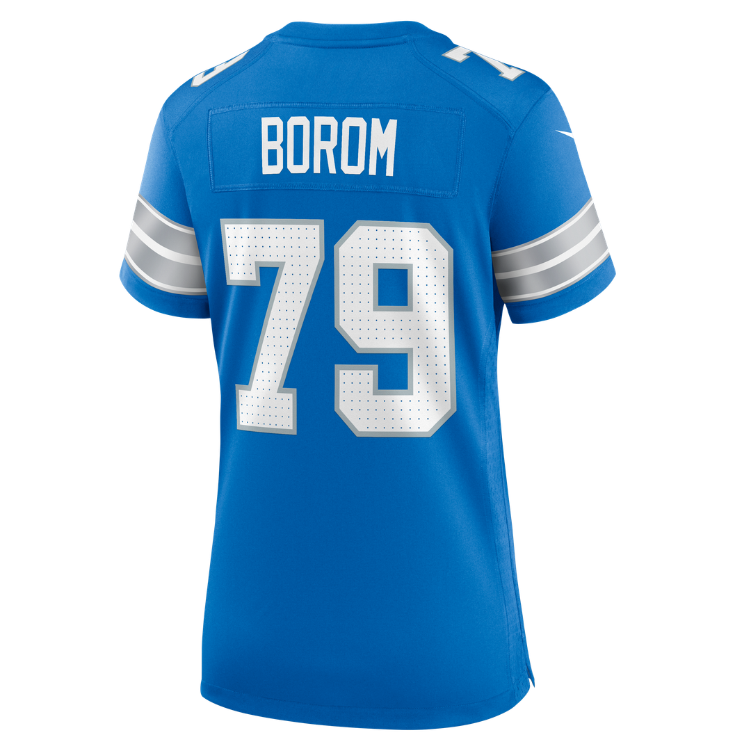 Larry Borom Detroit Lions Women's Team Game Jersey - Blue