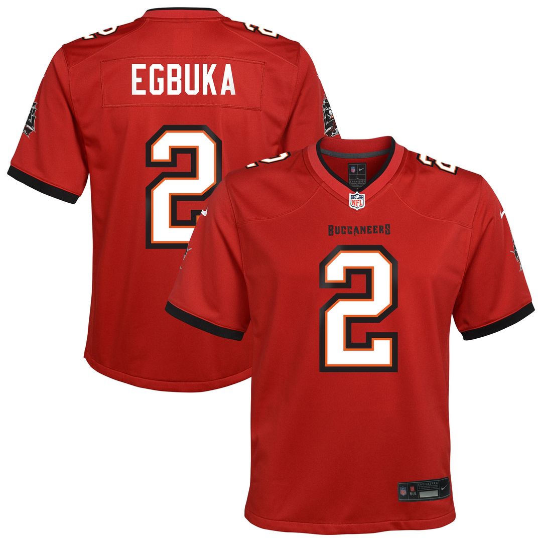 Emeka Egbuka Tampa Bay Buccaneers Youth Team Game Jersey - Red