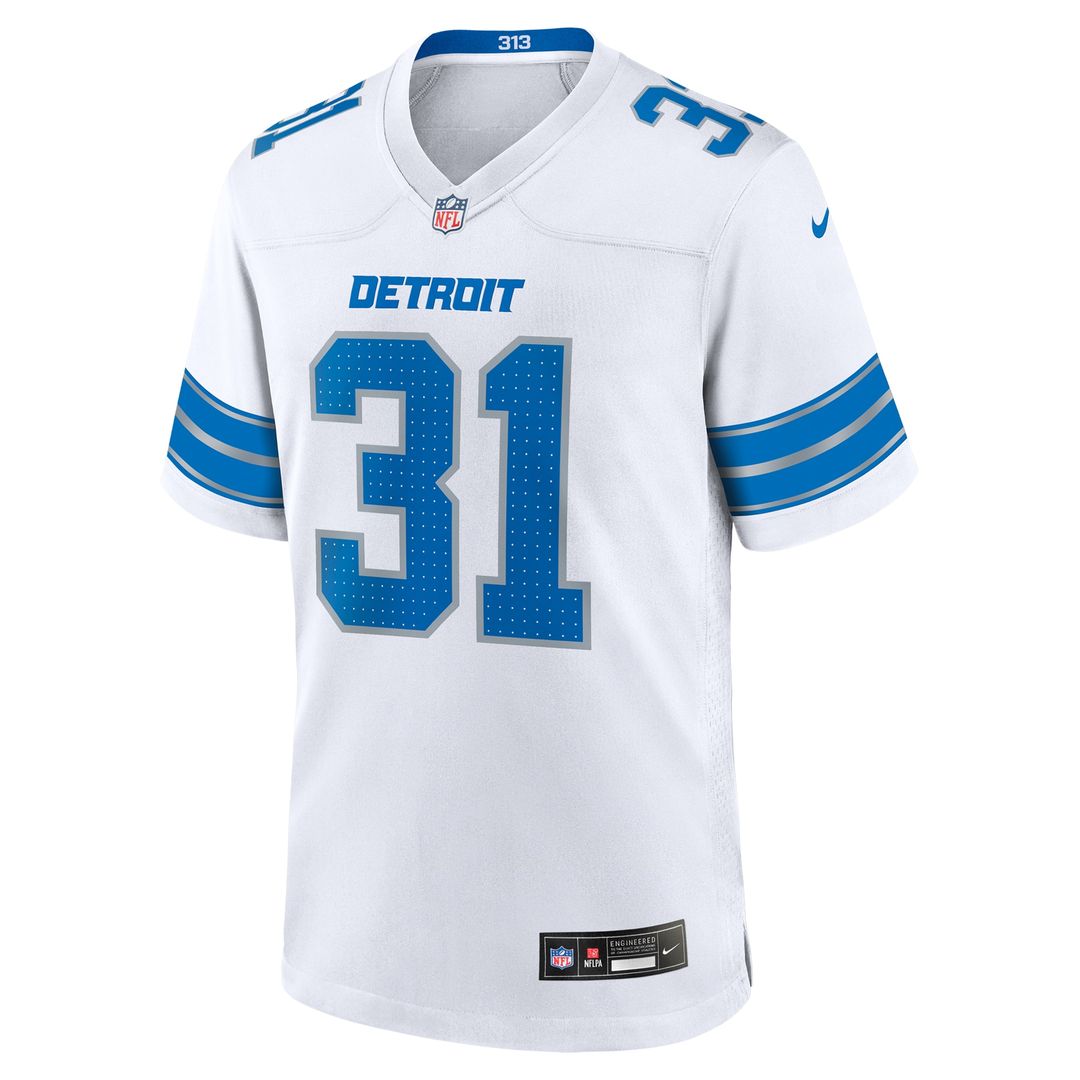 Kerby Joseph Detroit Lions Game Jersey - White