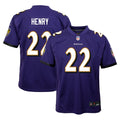 Derrick Henry Baltimore Ravens Youth Game Jersey - Purple