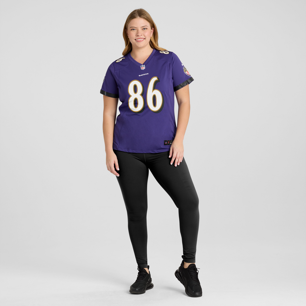 Cornelius Johnson Baltimore Ravens Women's Team Game Jersey - Purple