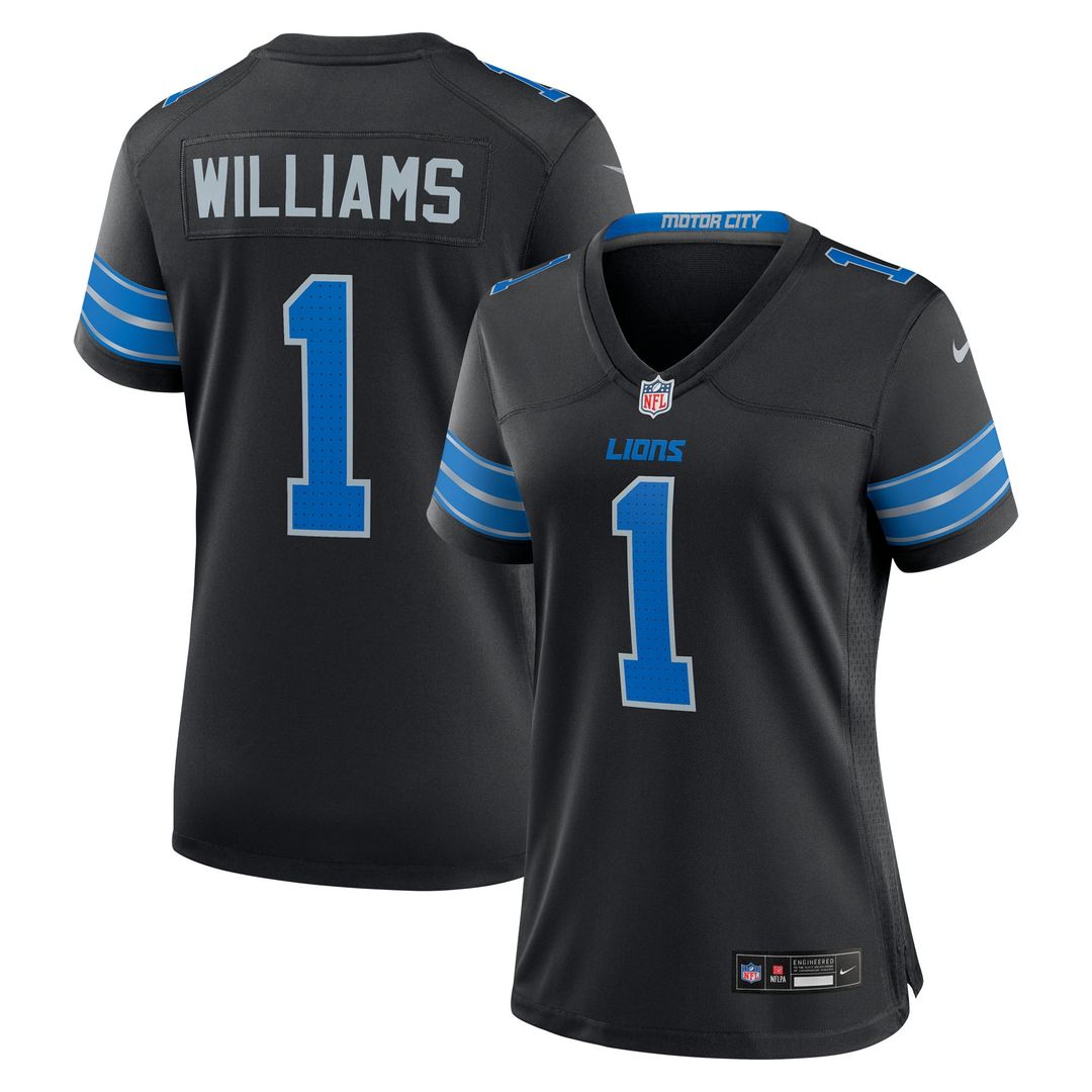 Jameson Williams Detroit Lions Women's 2nd Alternate Game Player Jersey - Black