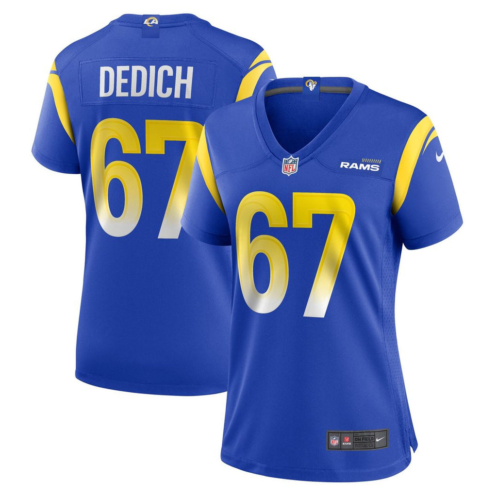 Justin Dedich Los Angeles Rams Women's Game Jersey - Royal