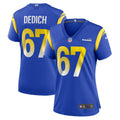 Justin Dedich Los Angeles Rams Women's Game Jersey - Royal