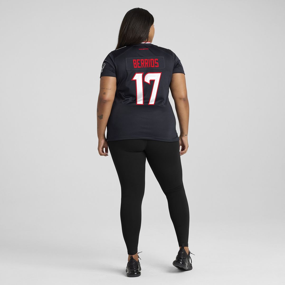 Braxton Berrios Houston Texans Women's Team Game Jersey - Navy