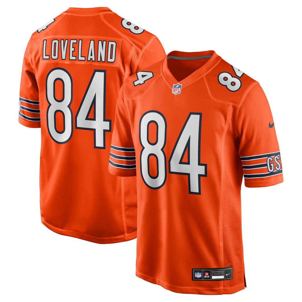 Colston Loveland Chicago Bears Alternate Game Player Jersey - Orange