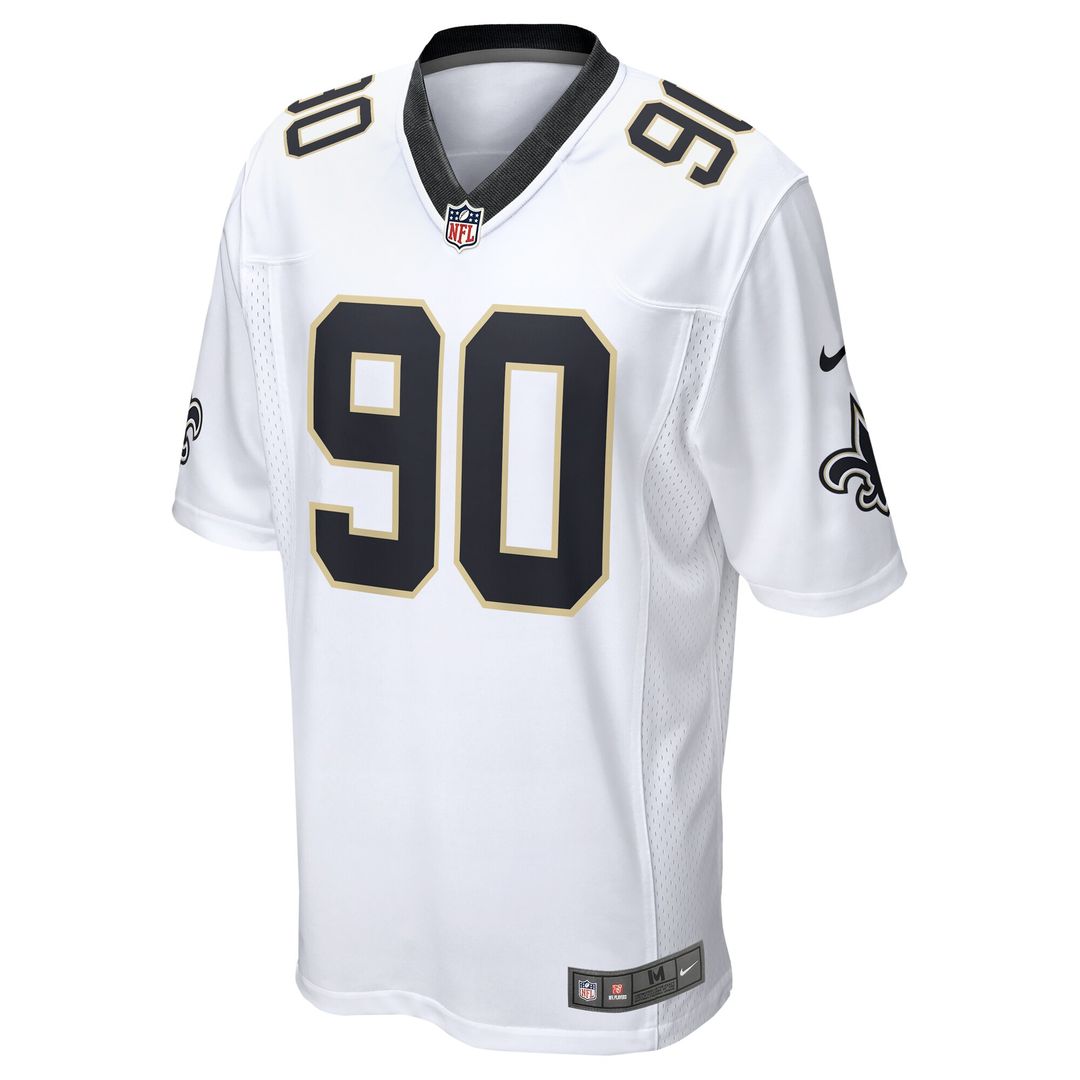 Bryan Bresee New Orleans Saints Game Jersey - White