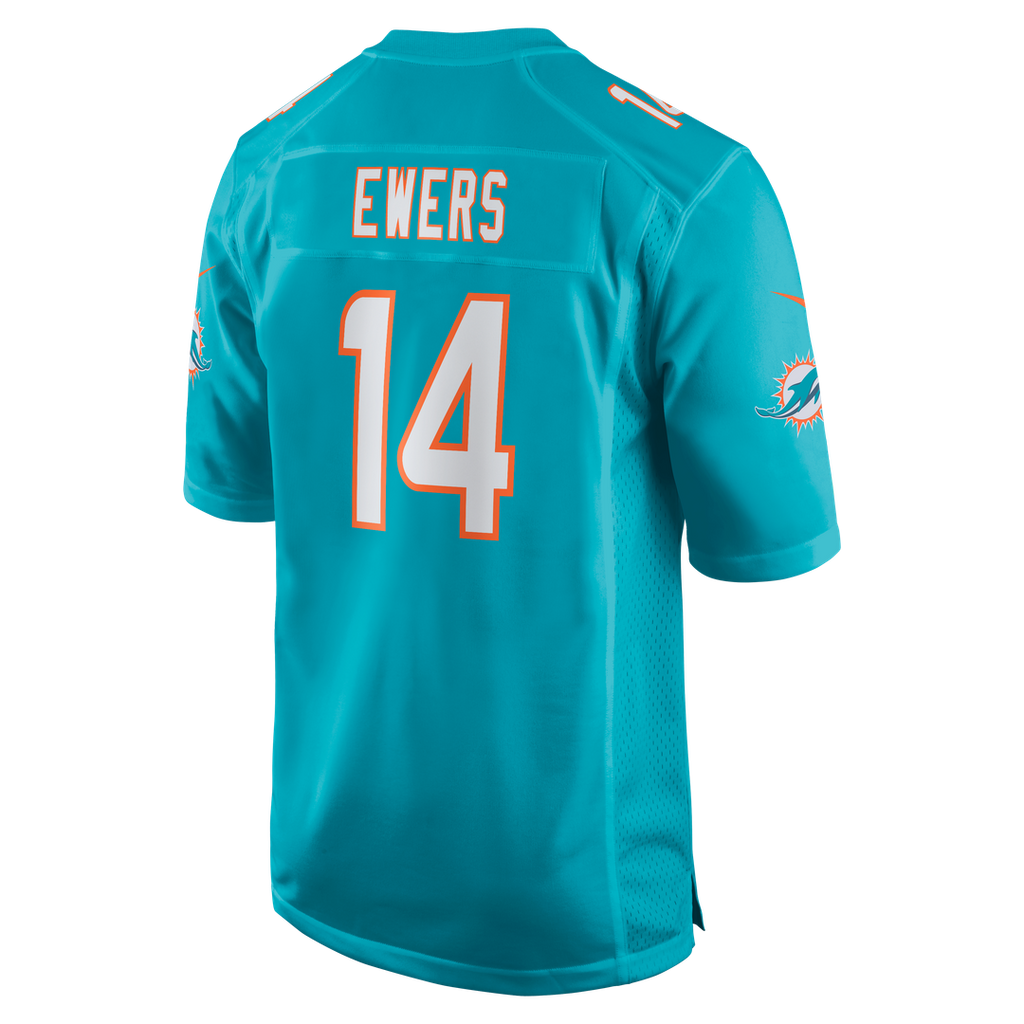 Quinn Ewers Miami Dolphins Team Game Jersey - Aqua