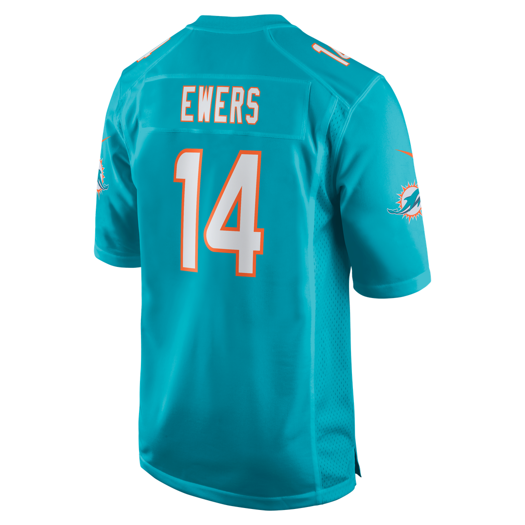 Quinn Ewers Miami Dolphins Team Game Jersey - Aqua