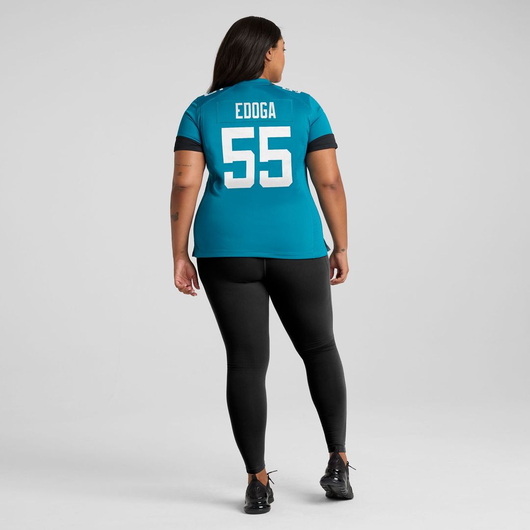 Chuma Edoga Jacksonville Jaguars Women's Team Game Jersey - Teal